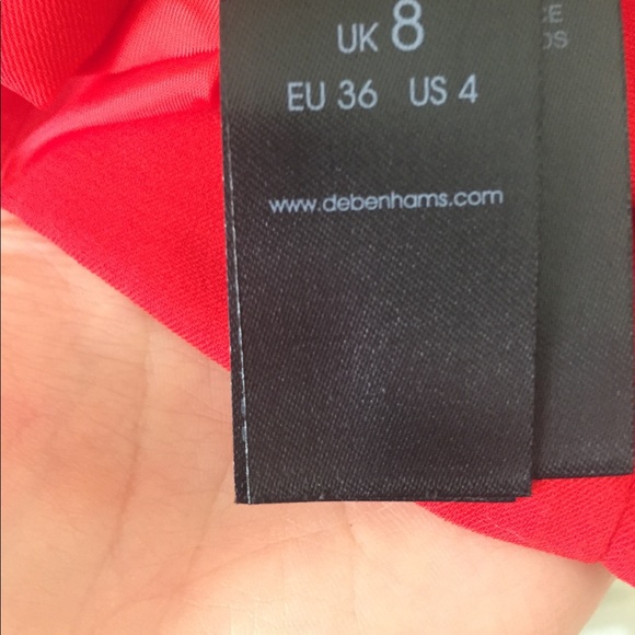 Red shift dress, London designer, size XS-S, 2-4 - Picture 5 of 5